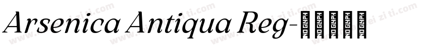 Arsenica Antiqua Reg字体转换
